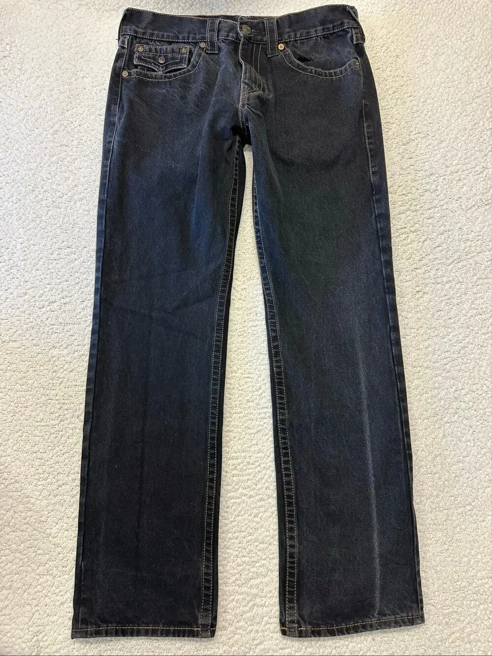 True Religion Mens Ricky Relaxed Straight Jeans Size 34